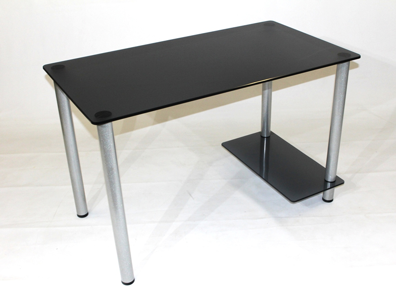 Стол стеклянный для ноутбука КС-07 (серый-матовый)