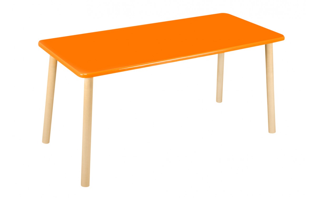 Прямоугольный стол для двух деток серия Эко (оранжевый)