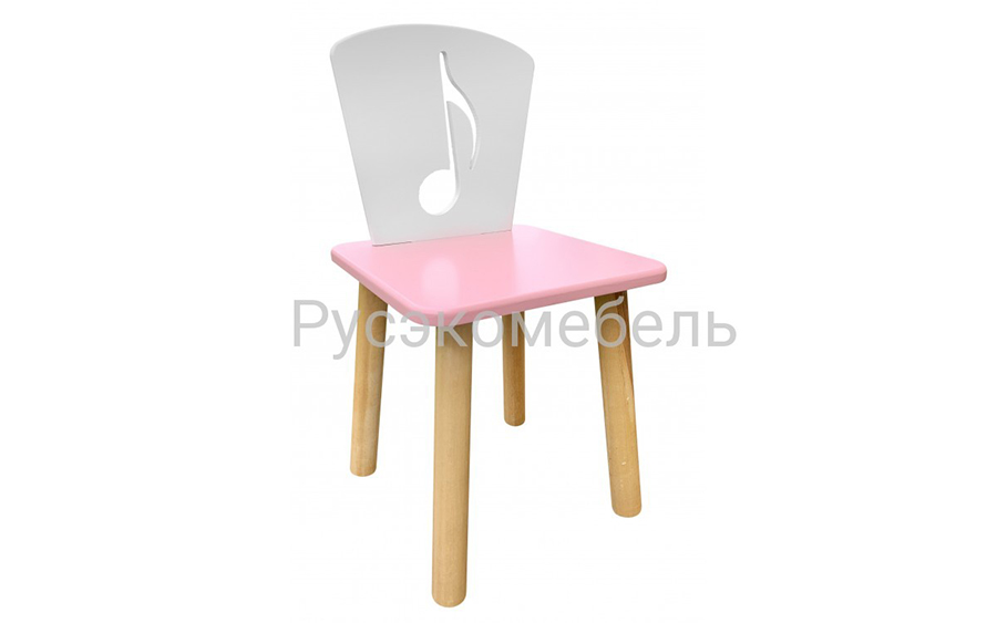 Детский стул Нота (нежно-розовый)