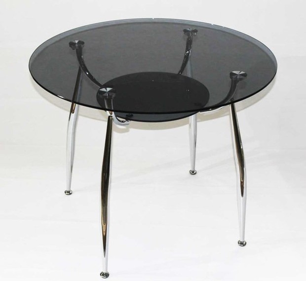 Круглый стол из стекла Вокал 18-4 (серый)
