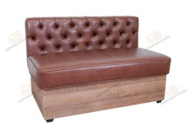 Прямой диван для кухни Честер артикул ДЧ01 в экокоже 119 Plus