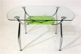 Стеклянный кухонный стол Вокал 32 (с фотопечатью на подстолье Лайм)