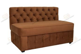 Прямой диван для кухни Честер-Софт артикул ДЧС-06 в микровелюре Kolibry Gold
