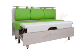 Прямой кухонный диван Сюрприз-СВ в экокоже