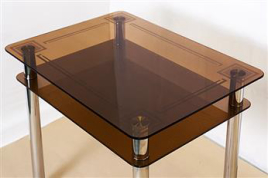 Обеденный стеклянный стол Эдель 11 (бронзовое с рисунком)