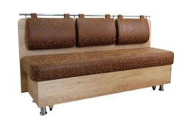 Прямой кухонный диван Сюрприз-СВ в ткани