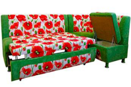 Угловой диван на кухню со спальным местом Сенатор-СВ (обивка-микровелюр)