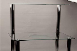 Стол компьютерный из стекла КС-01 с рисунком Яблоко