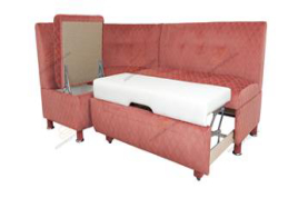 Угловой диван на кухню со спальным местом Сенатор-СВ (обивка-микровелюр)