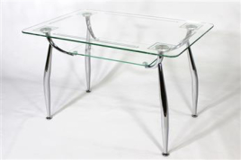 Стеклянный кухонный стол Вокал 10 прозрачный 