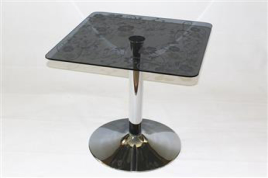 Стеклянный кухонный стол Троя 10-К (серый с узором №6)