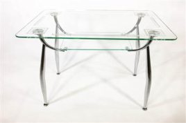 Стеклянный кухонный стол Вокал 10 прозрачный с рисунком