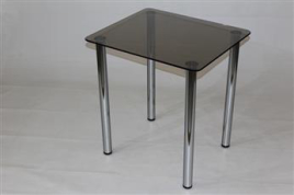Стеклянный обеденный стол Эдель 10 (серый-прозрачный)