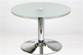 Стеклянный кухонный круглый стол Троя 18 (матовый)