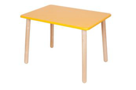 Прямоугольный столик для детского творчества желтый