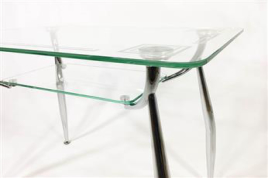 Стеклянный кухонный стол Вокал 10 прозрачный с рисунком