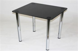 Стеклянный обеденный стол Эдель 10 (серый-матовый)