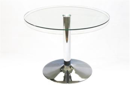 Стеклянный круглый стол Троя